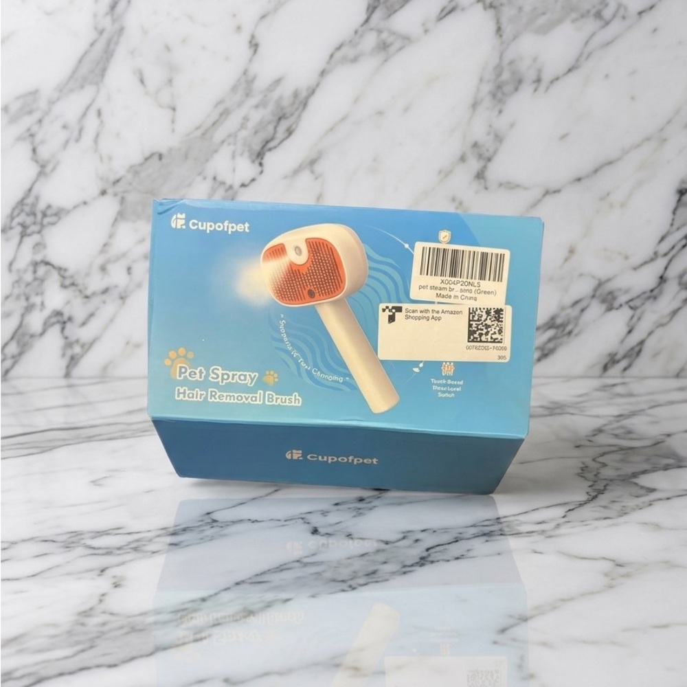 Pet Spray Hair Removal Brush - Peach/White